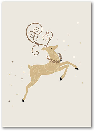 Holiday Greeting Cards by Carlson Craft - Deer Elegance