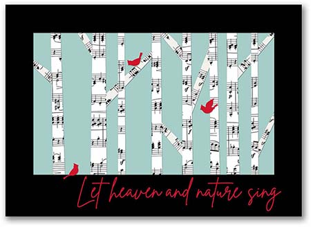 Holiday Greeting Cards by Carlson Craft - Musical Trees