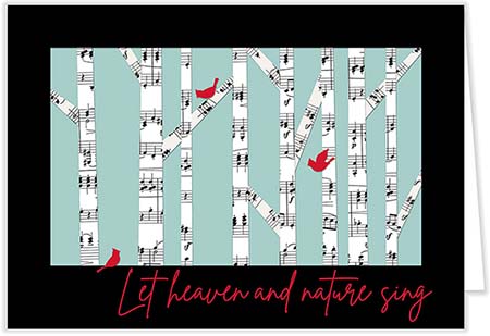 Holiday Greeting Cards by Carlson Craft - Musical Trees