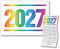 Calendar Holiday Greeting Cards by Carlson Craft - Colors of the Rainbow