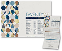 Calendar Holiday Greeting Cards by Carlson Craft - Geometric