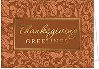 Thanksgiving Greeting Cards by Carlson Craft - Thanksgiving Flourish