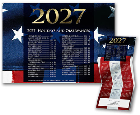 Calendar Holiday Greeting Cards by Carlson Craft - Patriotic Splendor