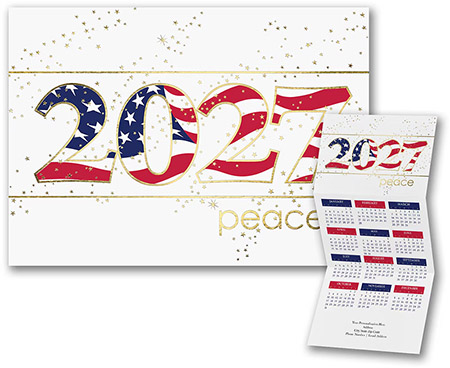Calendar Holiday Greeting Cards by Carlson Craft - Patriotic Peace