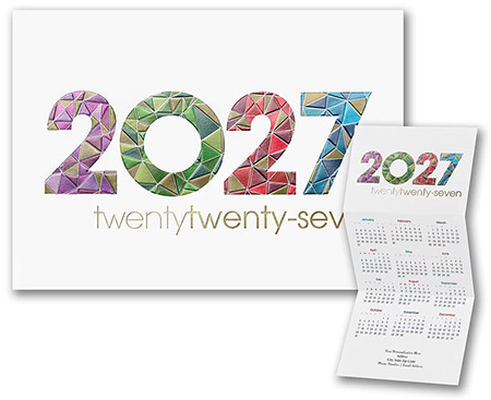 Calendar Holiday Greeting Cards by Carlson Craft - Mosaic Calendar