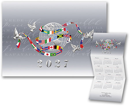 Calendar Holiday Greeting Cards by Carlson Craft - International Flags