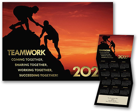 Calendar Holiday Greeting Cards by Carlson Craft - Teamwork