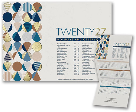 Calendar Holiday Greeting Cards by Carlson Craft - Geometric