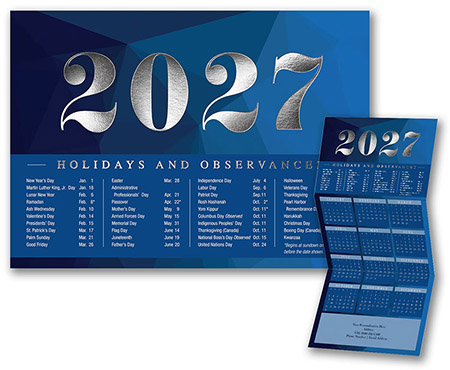 Calendar Holiday Greeting Cards by Carlson Craft - Simple Year