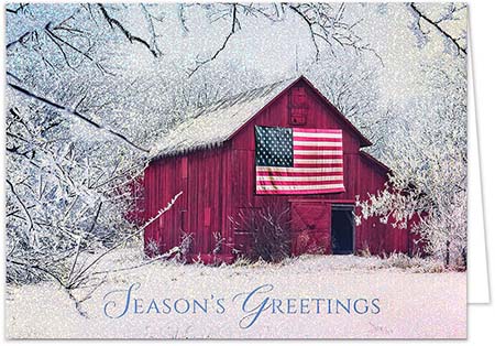 Holiday Greeting Cards by Carlson Craft - Rustic American Glory