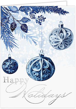 Holiday Greeting Cards by Carlson Craft - Intricate Snowflakes