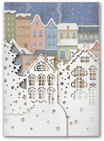 Holiday Greeting Cards by Carlson Craft - Holiday Village