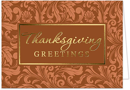 Thanksgiving Greeting Cards by Carlson Craft - Thanksgiving Flourish