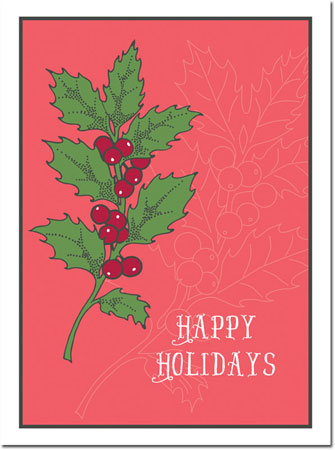 Holiday Greeting Cards by Chatsworth - Holly Holidays