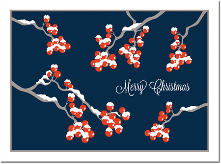 Holiday Greeting Cards by Chatsworth - Berries Navy