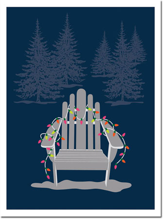 Holiday Greeting Cards by Chatsworth - Adirondack Navy