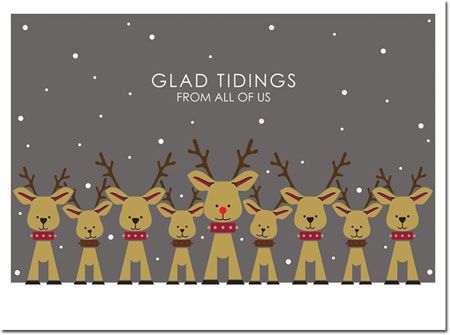 Holiday Greeting Cards by Chatsworth - Reindeer Family Grey