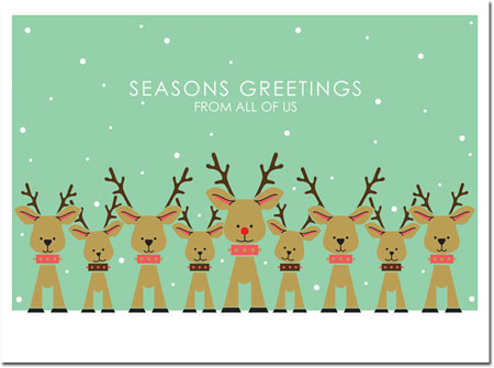 Holiday Greeting Cards by Chatsworth - Reindeer Family Mint
