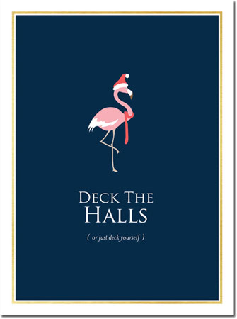 Holiday Greeting Cards by Chatsworth - Festive Flamingo