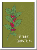 Holiday Greeting Cards by Chatsworth - Holly Christmas