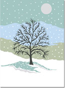 Holiday Greeting Cards by Chatsworth - Snowy Day Blue