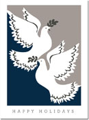 Holiday Greeting Cards by Chatsworth - Two Doves Navy