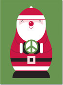 Holiday Greeting Cards by Chatsworth - Peace Sign Santa