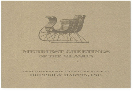 Corporate Holiday Greeting Cards by Checkerboard - Dashing Through the Snow