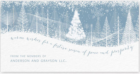 Corporate Holiday Greeting Cards by Checkerboard - Snowdrift