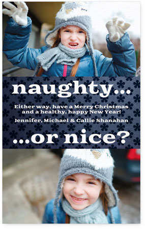 Digital Holiday Photo Cards by Checkerboard - Naughty or Nice?