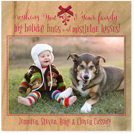 Holiday Photo Mount Cards by Checkerboard - Mistletoe Kisses