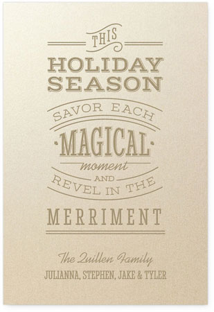 Holiday Greeting Cards by Checkerboard - Revelry Vertical
