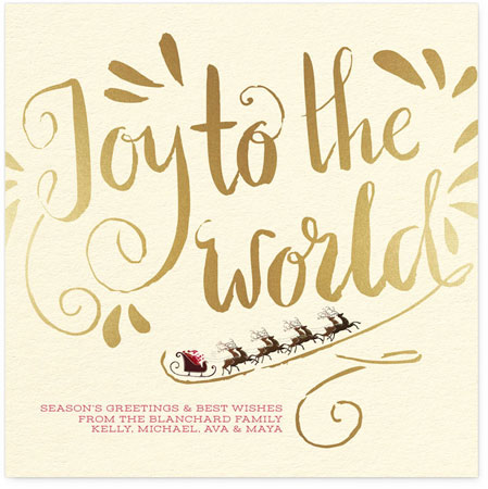 Holiday Greeting Cards by Checkerboard - Joy to the World