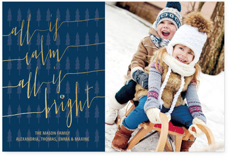 Digital Holiday Photo Cards by Checkerboard - All is Bright