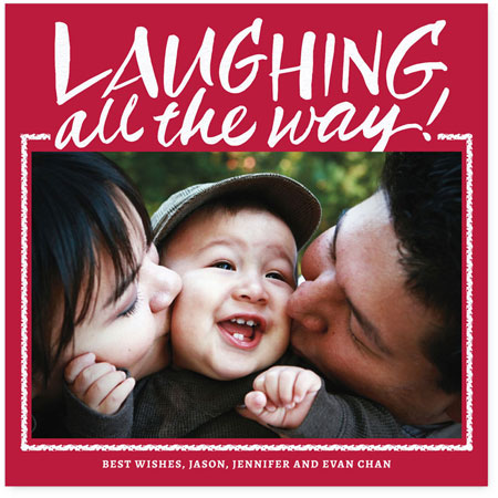 Digital Holiday Photo Cards by Checkerboard - Laughing All the Way