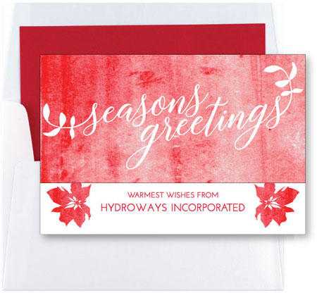 Corporate Holiday Greeting Cards by Checkerboard - Brushed With Cheer