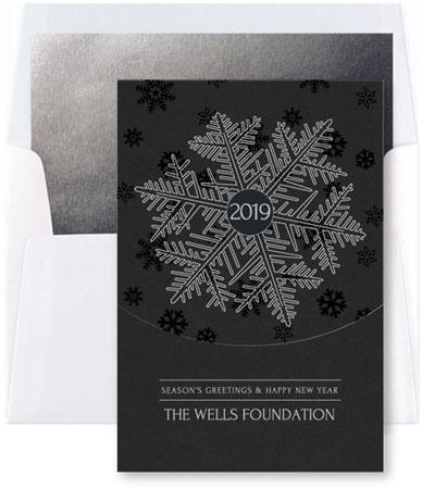 Corporate Holiday Greeting Cards by Checkerboard - Snowflake Shimmer Corporate Holiday Greeting Cards by Checkerboard - Snowflake Shimmer