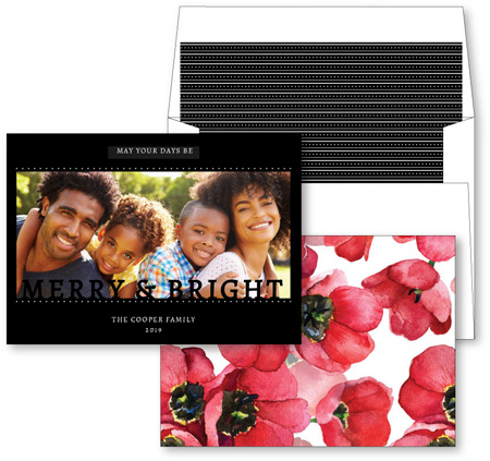 Digital Holiday Photo Cards by Checkerboard - Bright Blooms