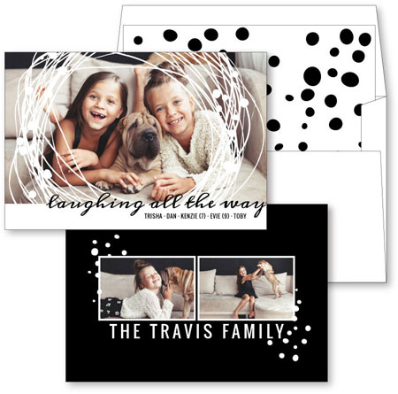 Digital Holiday Photo Cards by Checkerboard - Happy Spots Merry Thoughts