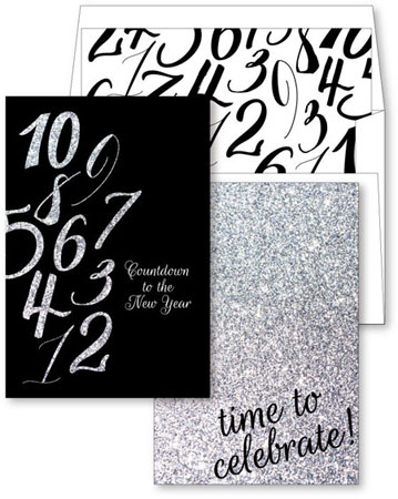 Holiday Greeting Cards by Checkerboard - New Year Countdown