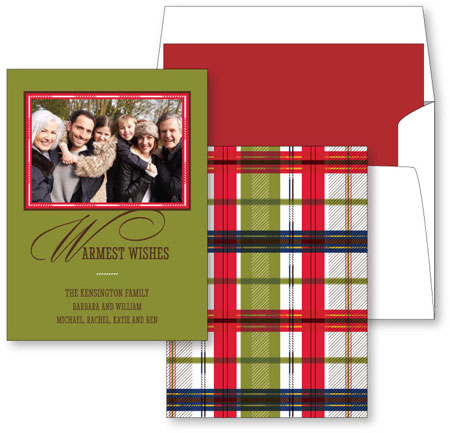 Digital Holiday Photo Cards by Checkerboard - Perfectly Plaid Digital Holiday Photo Cards by Checkerboard - Perfectly Plaid