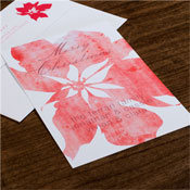 Holiday Greeting Cards by Checkerboard - Poinsettia Wash