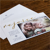 Holiday Photo Mount Cards by Checkerboard - Rejoice