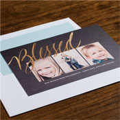 Digital Holiday Photo Cards by Checkerboard - Blessed