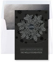 Corporate Holiday Greeting Cards by Checkerboard - Snowflake Shimmer