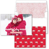 Digital Holiday Photo Cards by Checkerboard - Merry Moose Tracks