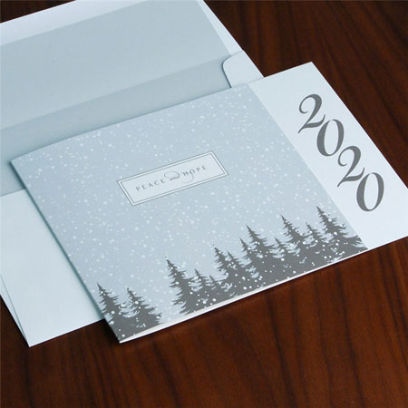 Corporate Holiday Greeting Cards by Checkerboard - Serene Snowfall