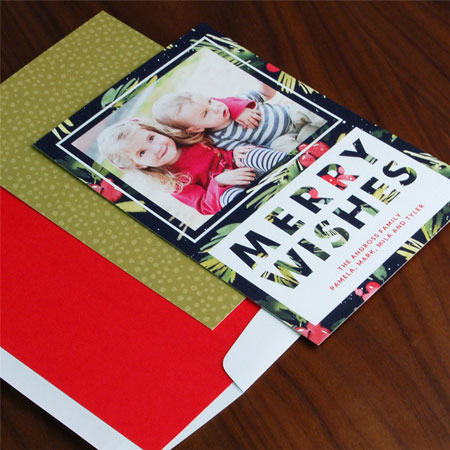 Digital Holiday Photo Cards by Checkerboard - Merry Berries Digital Holiday Photo Cards by Checkerboard - Merry Berries