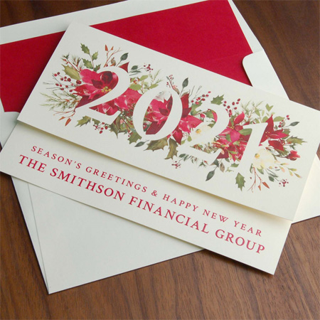 Corporate Holiday Greeting Cards by Checkerboard - Holiday Blooms Corporate Holiday Greeting Cards by Checkerboard - Holiday Blooms