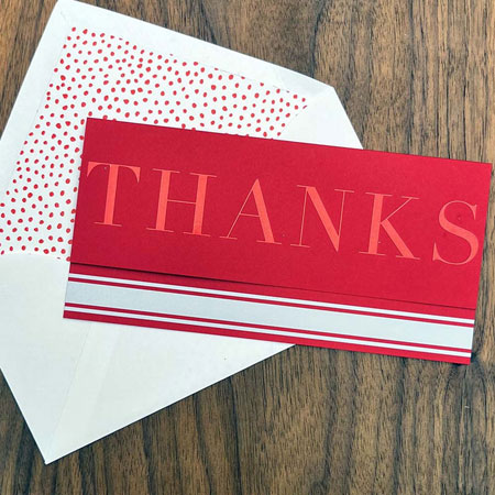 Holiday Greeting Cards by Checkerboard - Holiday Thank You